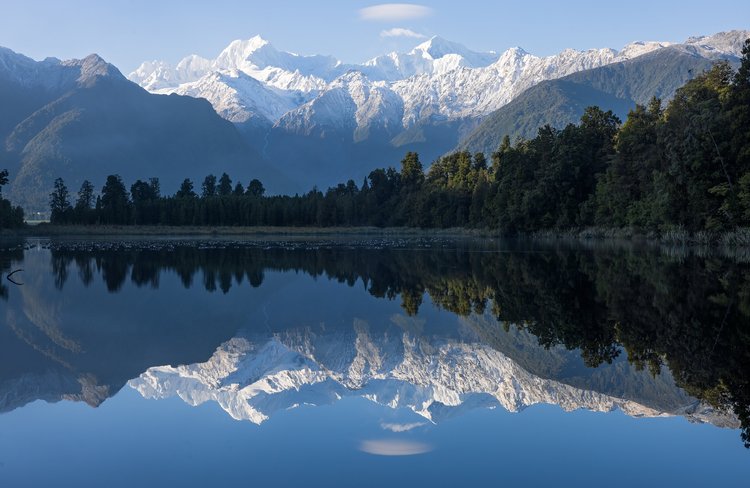 Lake Matheson - Mount Cook & Mount Tasman Reflections