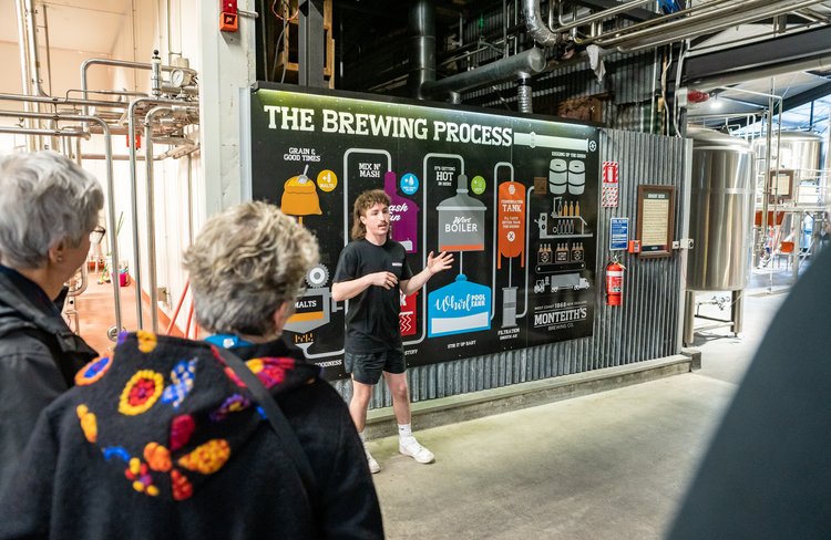 Our beer experience tour is a walking, talking and tasting tour through the original home of Monteith’s Brewery. Join us in our former brewery where we will take you backstage for a fully immersive tasting experience. Our team have a wealth of knowledge