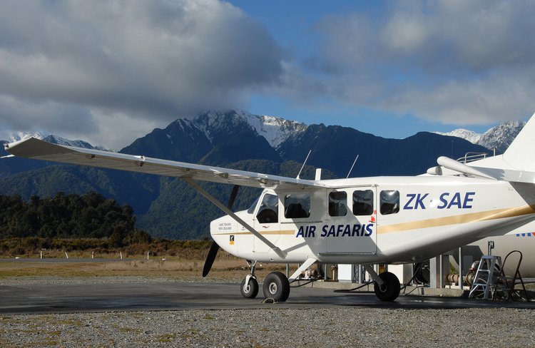 Air Safaris aircraft at the Franz Josef Airport